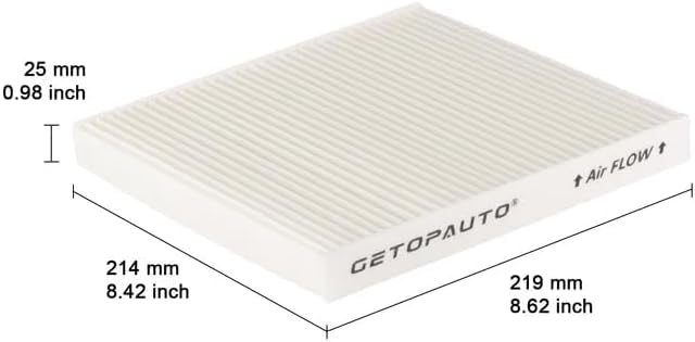 Miniatura 2 de GETOPAUTO PA5359 Filtro de aire de cabina apto para Freightliner M2 106 112 108SD 114SD 122SD camiones o autobuses reemplaza N10G-36000006 AF26427