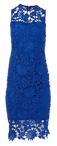 Calvin Klein Floral Embroidered Lace Women's Sheath Dress, Regatta, 16