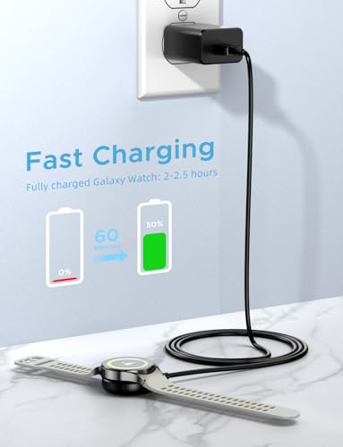 Image of USB Charger Block for Samsung Watch Charger Compatible with Galaxy Watch 7 /6 /6 Classic /5 /5 Pro /4 /4 Classic /3 /Active Ultra USB Magnetic Fast Charging for Samsung-3.2ft