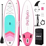 OWROMI Inflatable Stand Up Paddle Boards with Premium SUP Paddle Board Accessories, Wide Stable Design, Anti-Slip EVA Deck for Youth & Adult