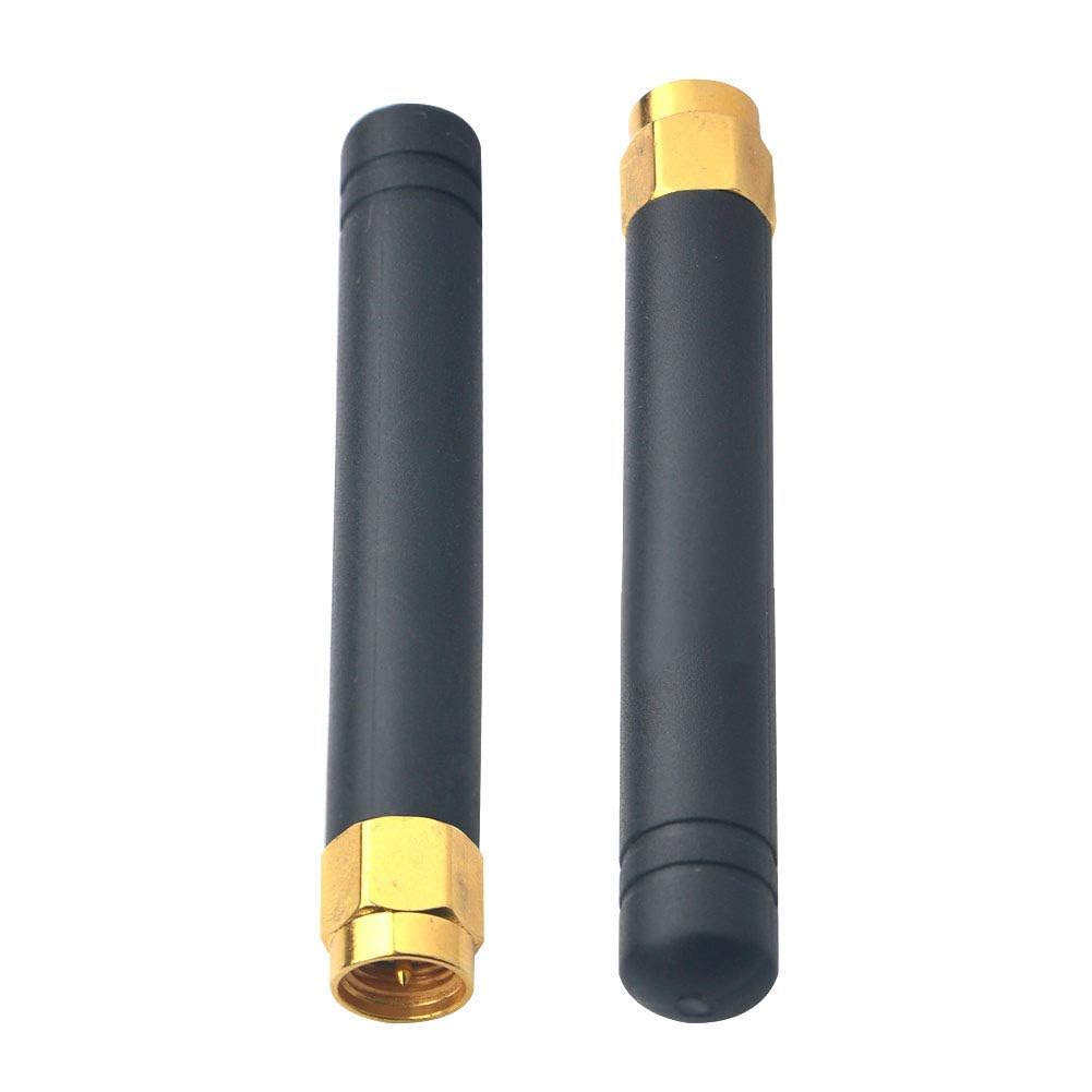 NISTECH 2dbi Whip Antenna GSM Rubber Duck SMA Male Connector Use for WiFi SIM900A GPRS - 2pcs-image-8