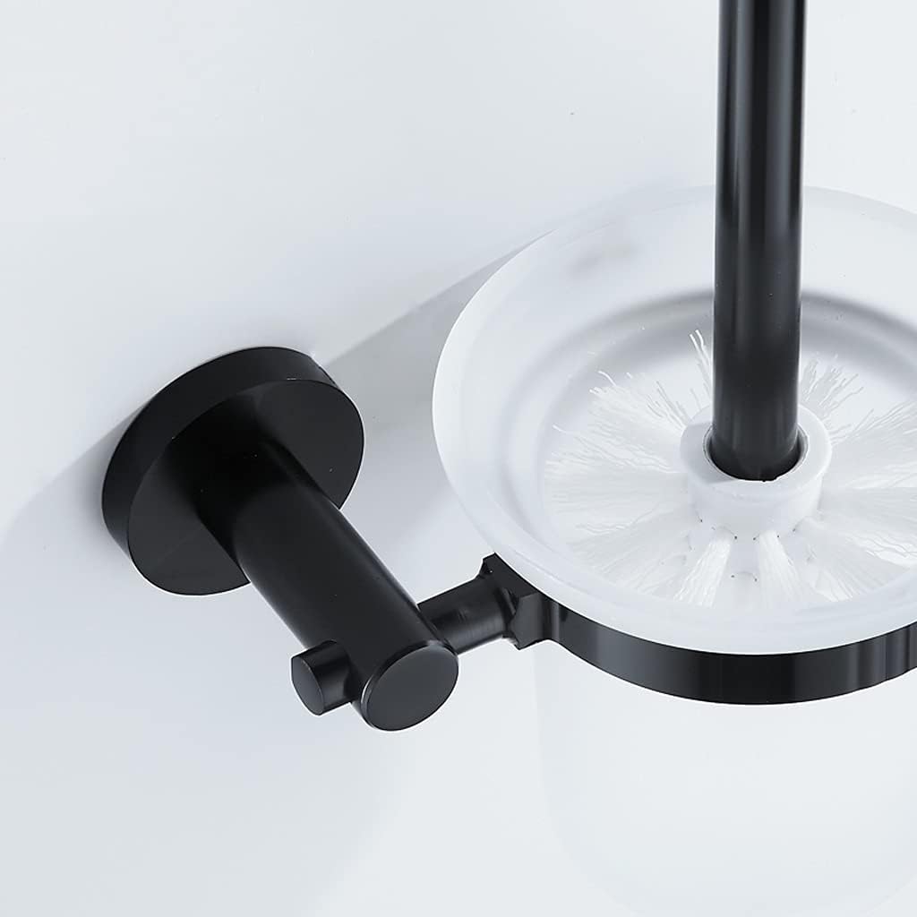 Toilet Brush Toilet Brush Holder Household Wall-Mounted Toilet Bowl Brush Bathroom 360° No Dead Angle Toilet Cleaning Brush Metal Toilet Brushs Set Bathroom Brush and Holder