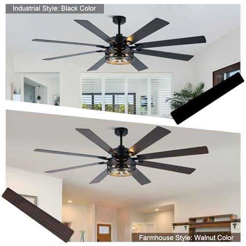Cusp Barn 72" Farmhouse Ceiling Fan with Lights and Remote Rustic Fandelier by Cusp Barn - Used condition - Image 6