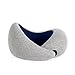 Ostrichpillow Go - Oreiller de Voyage de Luxe avec Mousse à mémoire de Forme | Oreiller d'avion, Oreiller de Voyage en Voiture, Oreiller pour Le Cou (Bleu)