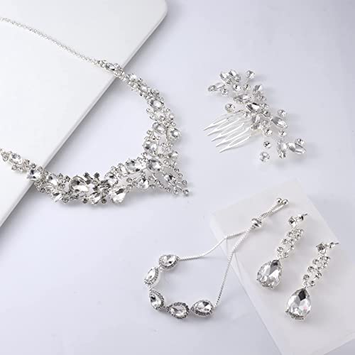 YADOCA Parure Gioielli Set per Donna Cristallo