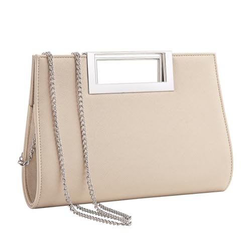 WALLYN'S Clutch Purse for Women PU Leather/Straw Evening Party Me...