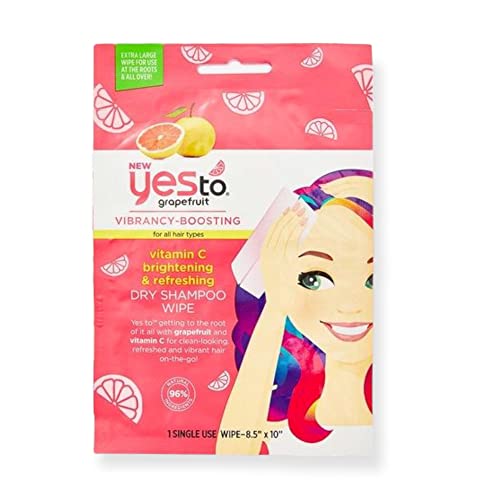 (1) Yes To Grapefruit Vibrancy-Boosting Vitamin C Brightening & Refreshing Dry Shampoo Wipe For All Hair Types- Single Use Wipe #TOP18
