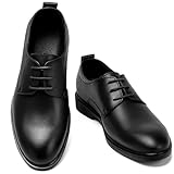 [SOARHOPE] メンズ 革靴 本革 走れる ビジネスシューズ 紳士靴 防水 シンプル フォーマル シューズ ビジネス 本革 通気性 防滑 通勤 ブラック