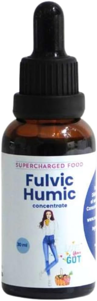 Love Your Gut Fulvic Humic Concentrate Drops, by Supercharged Food (60 ml)