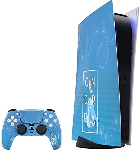 Skinit Decal Gaming Skin Compatible with PS5 Digital Edition Bundle - Officially Licensed Disney Princess Magical Cinderella Design