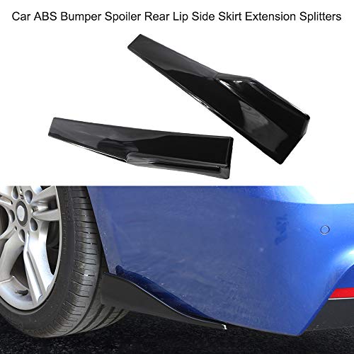 RuleaxAsi Carro ABS Bumper Spoiler Traseiro Lip Side Skirt Extension Splitters Aletas Fender