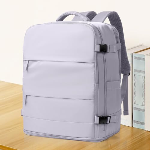 Image of coowoz Large Travel Backpack Carry On for Women Man Gym Backpack with Laptop Compartment Mochila de Viaje Teacher Personal Item Backpacks Rucksack Airplane Accessories Must Haves Purple