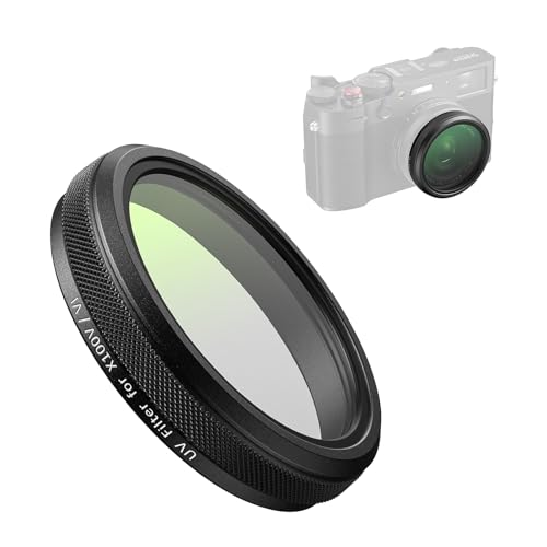 SmallRig UV Filter for FUJIFILM X100VI / X100V 99% Light Transmittance Optical Glass Lens Waterproof & Anti-Scratch Lightweight Aluminum Frame Lens Protection Filter Cleaning Cloth (Black) 5852