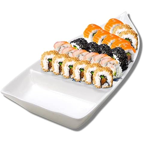 Japanese Sushi Boat Platter 10.25 Inches Cover