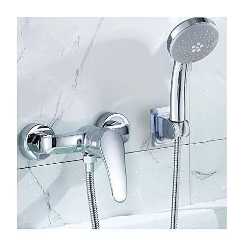 Mitigeur de douche mural eau chaude et froide en cuivre avec finition galvanisée G1/2