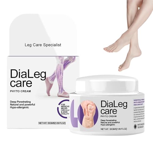 DiaLeg Pflegecreme, Advanced Multi-Ceramide Nachtcreme, Krampfaderncreme Für Die Beine, Beinpflege-Feuchtigkeitscreme Und Beinschmerzen, Für Alle Hauttypen (1pcs)