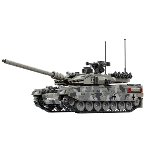 MASUSE Panzer Bausteine Bauset, 1009 Teile Militär Leopard 2A7 Panzer Modell, Klemmbausteine Hauptkampfpanzer Modellbausatz Konstruktion Bauset