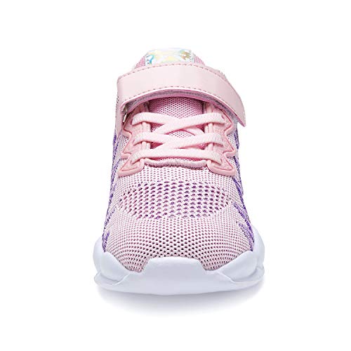 Image of Hetios Kids Shoes Girls Lightweight Athletic Running Shoes Breathable Knit School Sports Shoes (Toddler /Little Kid /Big Kid)