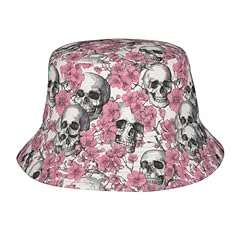 Psychedelic Pink Skulls Cherry Blossoms