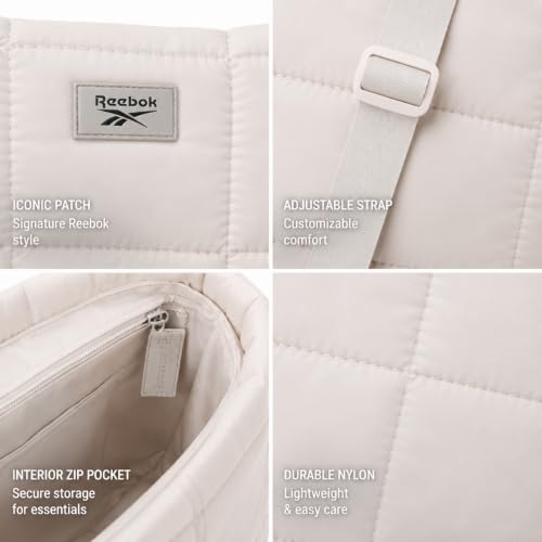Image of Reebok Crossbody Bags for Women - Lightweight Nylon Small Cross Body Bag Purse with Adjustable Strap for Casual Travel