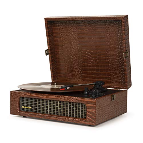 Crosley Voyager Portable Turntable (Brown Croc) - Les Beatles, Paul McCartney, John Lennon, RIngo Starr, George Harrison Crosley Voyager Portable Turntable (Brown Croc) – Image 3