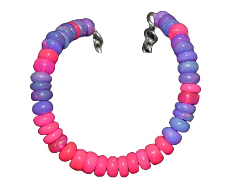 Bracelet opale d'Éthiopie en argent 925, cadeau précieux et délicat pour elle
