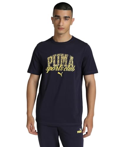 PUMA Class Graphic Tee, Magliette Unisex - Adulto, New Navy, M