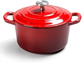 Enameled Cast Iron Dutch Oven with Lid Lightweight Casserole Dishes Saucepan,Non Stick Cooking Pan Pot for Steam Braise Bake Broil Saute Simmer Roast,Red-18cm ( Colour Name : Blue , Size Name : 16cm )