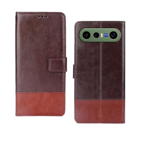 Image of amazon basics Vivo X300FE 5G Flip Cover | Card Pockets Wallet & Stand | Flip Cover for Vivo X300FE 5G (Coffee and Tan)