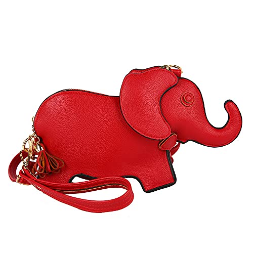 Cute PU Leather Shoulder Bag Fashion Elephant Purse Novelty Animal Shaped Purse Elephant Gifts for Women