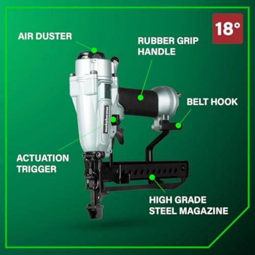 image for Metabo HPT PRO Finish Stapler, Pro-preferred Pneumatic Power Nailers, 