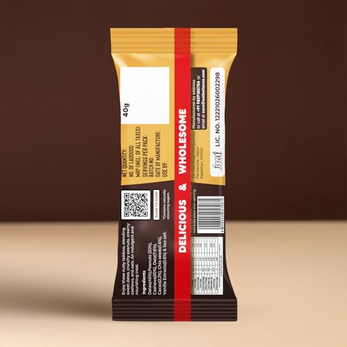 Image of Peanut & Chocolate Sugar-Free Laddoos | Energy-Bar Replacement | 95% Dry-Fruits | High Protein & Instant Energy - Healthy Chocolate, No Added Sugar (Pack of 4-40gm)