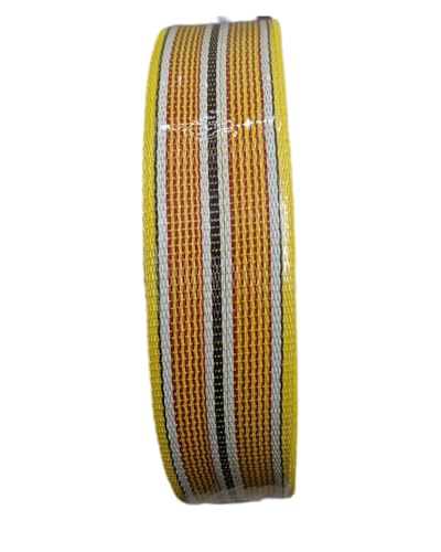 Image of ABB Ropes & Niwars 2 Inch X 50 Meters Plastic Niwars Webbing Roll for Folding Khat, Khatiya, Charpai Folding Bed,Chair, Baskets and Other Art Projects (Yellow)