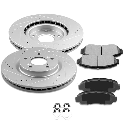 Image of SCITOO Front 12.6 inch Brake Pads and Rotors Kits Fit For Honda Odyssey 2011 2012 2013 2014
