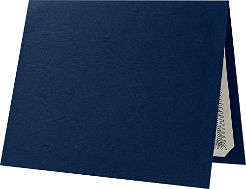 LUXPaper 9.5" x 12" Certificate Holders | Nautical Blue Linen | 100lb. Cover | 50 Qty