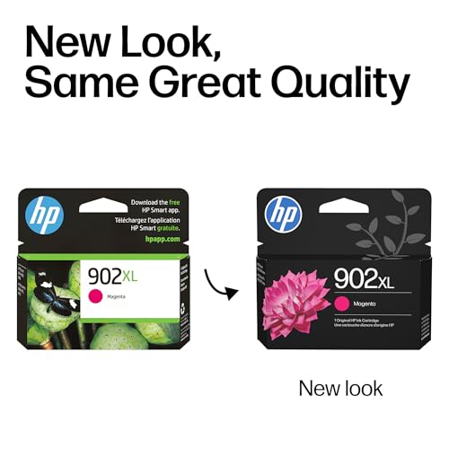 Image of HP 902XL Magenta High-Yield Ink Cartridge | Works with OfficeJet 6950, 6960, Pro 6960, 6970 Series | T6L87AN