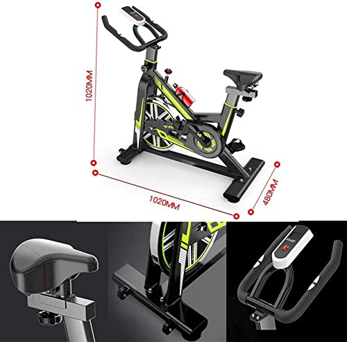 Image of Exercise Bike Stationary Indoor Cycling Bike Exercise Equipment for Home Workouts Cardio Training with Comfortable Seat Silent Belt Drive Adjustable Magnetic