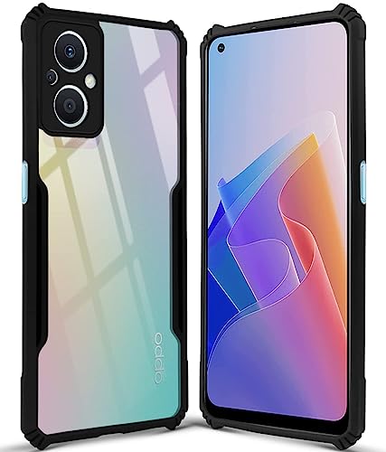 Image of Jkobi Back Cover Case for Oppo F21 Pro 5G (Shockproof with Polycarbonate Clear Panel | Professional Black)