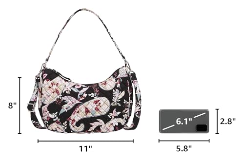 Image of Vera Bradley Women's Cotton Frannie Crescent Crossbody Purse