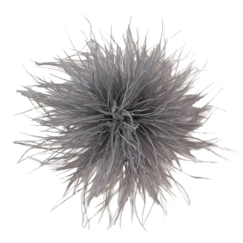 Aniyan Damen Federbrosche 8-10 cm – Natürliche Straußenfeder Ansteckbrosche, Handgemachte Feder Blume Brosche für Hochzeit, Party, Kostüm, Hut &...