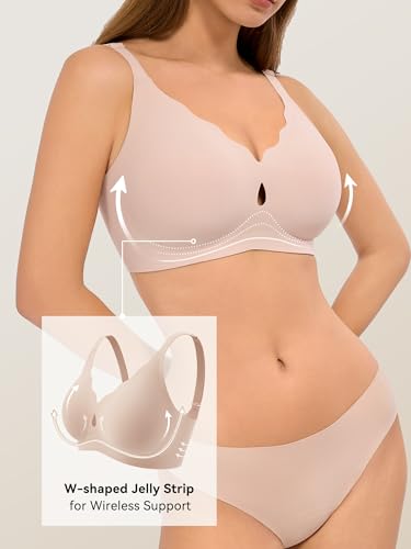 LUCKMEEY Bras for Women No Underwire Wave Push Up Wireless Bra Seamless Bras Full Coverage Bralettes Lift Everyday Bras2