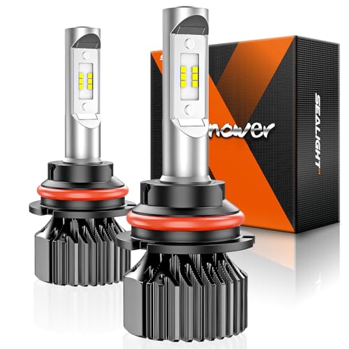 Image of SEALIGHT 9007 Bulbs or 9007 /HB5 Light, Off-Road Use Bulbs Powersports Light Bulbs, 9007 Driving Light, 6000k White, Plug-N-Play, Pack of 2