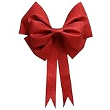 La kukuna ビックリボン 結婚式 飾り付け 二次会 誕生日パーティー 店舗ディスプレイ お部屋のインテリア パーティー小物 バレンタイン (30㎝, レッド（ラメ入り）)