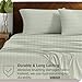 Extra Deep Pocket Queen Sheet Set, 4-Piece Bedding Set, 100% Egyptian Cotton, 400 Thread Count, 22-Inch Deep Pocket Fitted Sheet with Elastic All Around, Soft, Breathable, Durable, Ivory Stripe