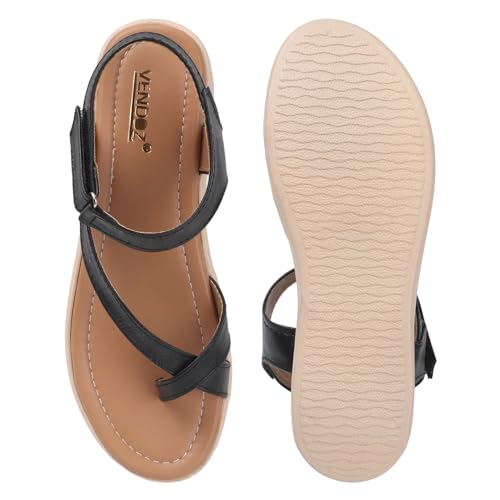 Image of Vendoz Women Stylish Slippers Wedges I Flat Slip on Sandals I Stylish and Casual for Everyday use I Comfortable & Lightweight for Girls & Ladies