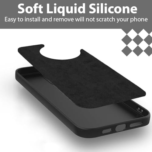 Image of for Realme 11X 5G / Realme 11 5G Liquid Silicone Back Case Cover - Flexible With Inner Lining and Camera Protection (Black)