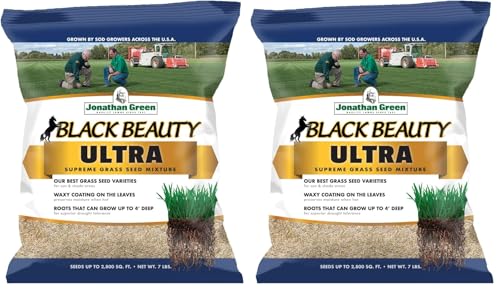 Image of Jonathan Green (10322) Black Beauty Ultra Grass Seed - Cool Season Lawn Seed (7 lb) (Pack of 2)