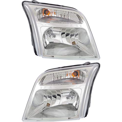 For Ford Transit Connect Headlight Assembly 2010 2011 2012 2013 Pair Driver and Passenger Side | FO2502296 | FO2503296 | 9T1Z 13008 C