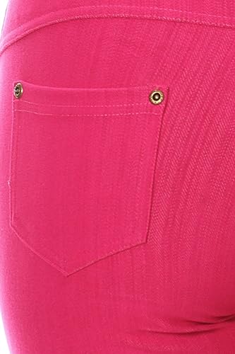 Image of Leggings Depot Women's Cotton Blend Stretch Pull-on Jeggings Casual Pants with Pockets (Available in Plus Size)