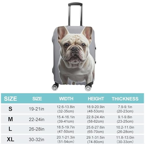 Carry on Luggage Cover French Bulldog Suitcase Covers for Luggages Tsa Approved Travel Luggage Sleeve Protector Elastic Suitcase Protector Anti-Scratch Washable Fits 19-30 Inch Case -M2
